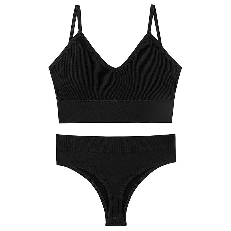New Women Seamless Bra Set