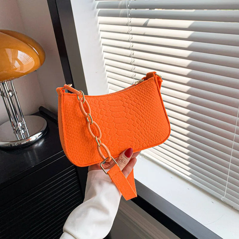 Schlichte Schulter- und Crossbody Tasche Retro