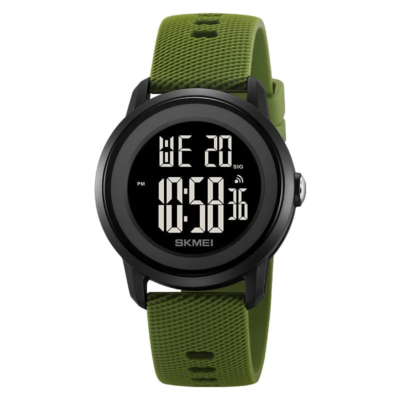Women Waterproof Sports LED Display Wristwatches