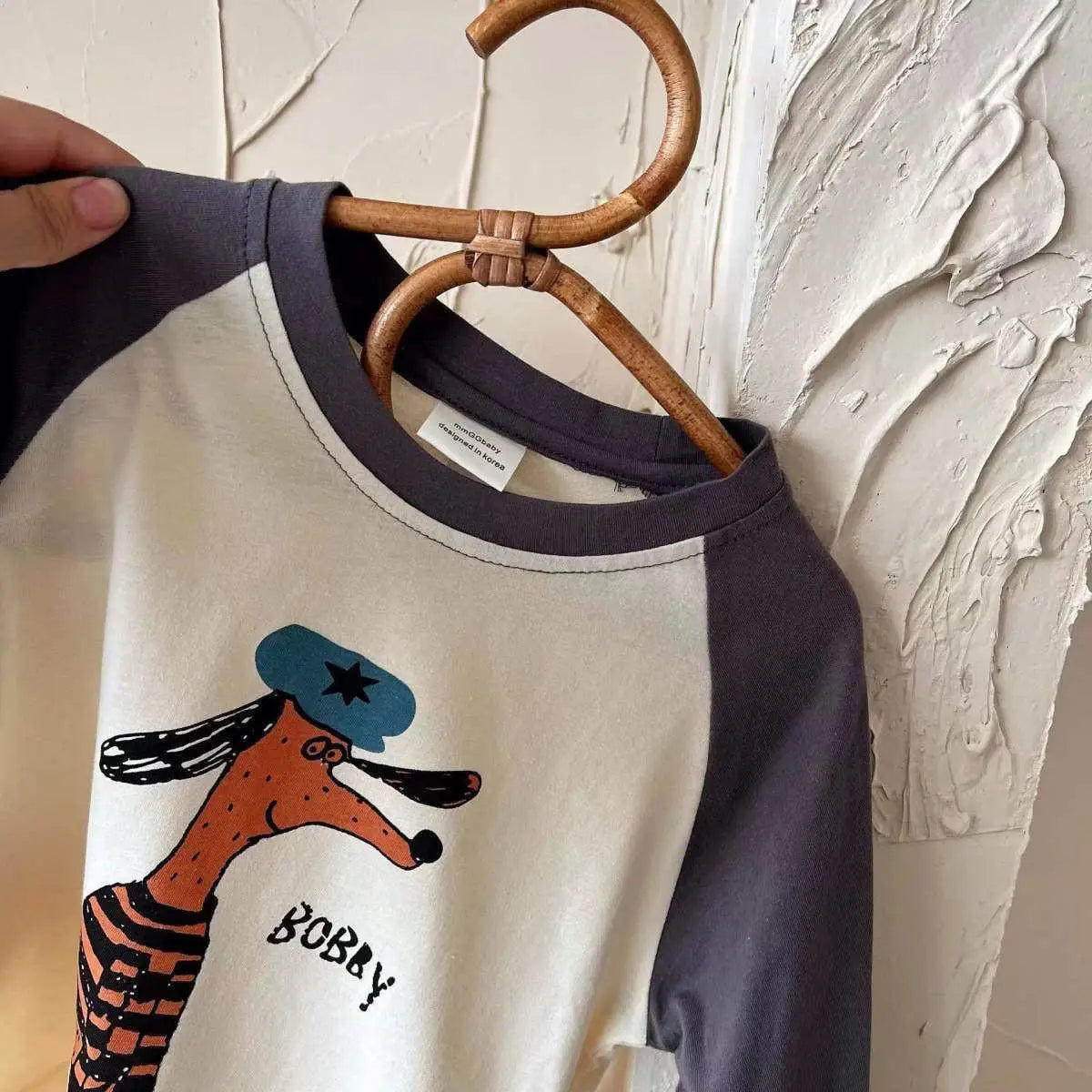 New Cartoon Spliced Long Sleeve T-shirt