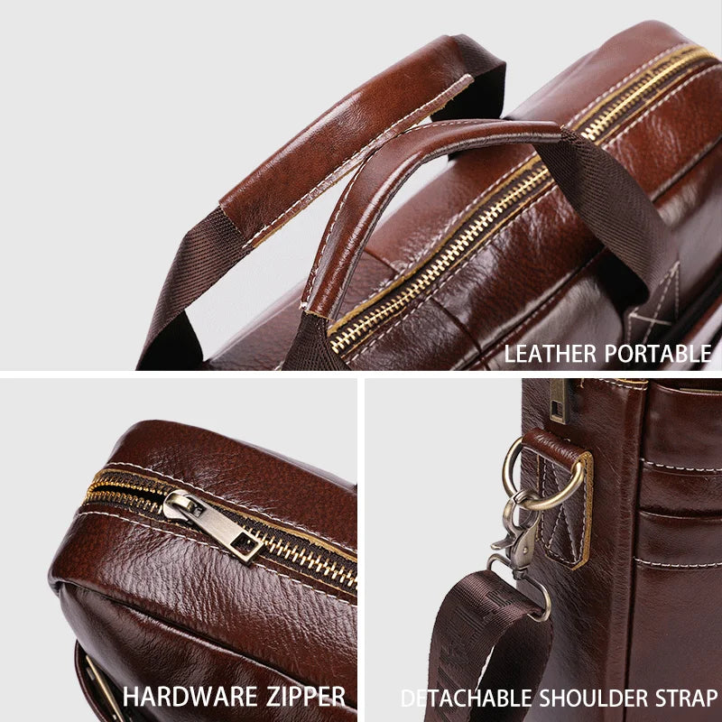 Herren Laptop Aktentasche Aktentasche Arbeit Business Reisetasche