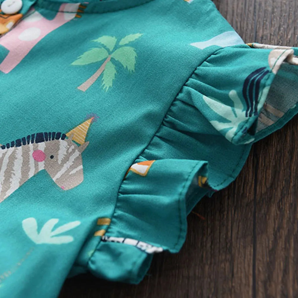 Summer Floral Toddler Kid Party Clothes