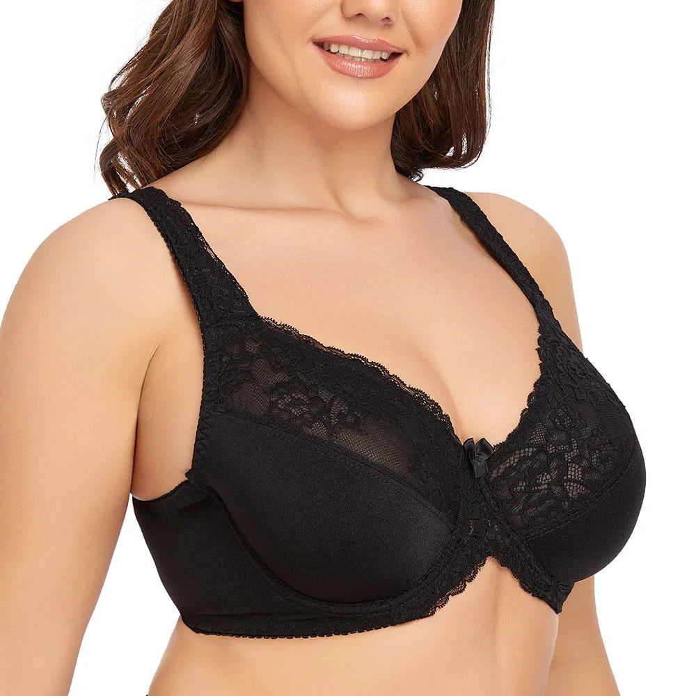 Women Minimizer Full Coverage Non-padded Soft Underwire Bra