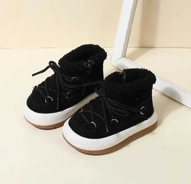 New Warm Plush Rubber Sole Toddler Kids Sneakers