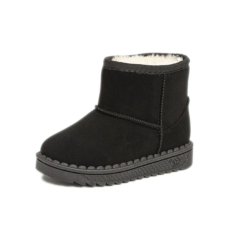 New Leisure Thick Fur Platform Winter Kids Short Boot