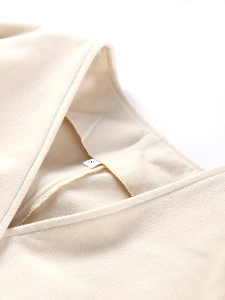 Women Casual Lace Up V-neck Long Sleeve Solid Jacket