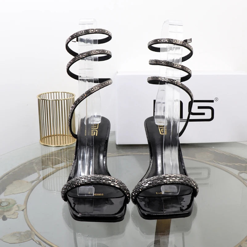 Neue offene Rom-Sandalen mit Strass-Feen-Fußriemen