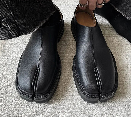 New classic leather split toe shoes