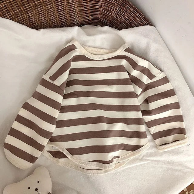 New Fashion Children Boys Long Sleeve Striped T-shirt