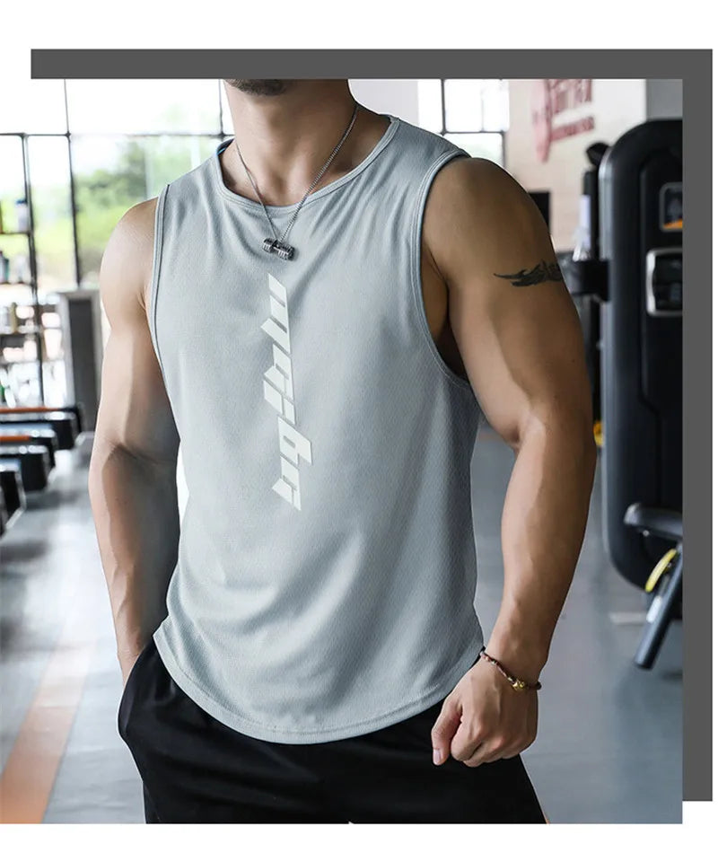 Tank Tops Männer Fitnessstudios Workout Ärmelloses Shirt Männliches Unterhemd