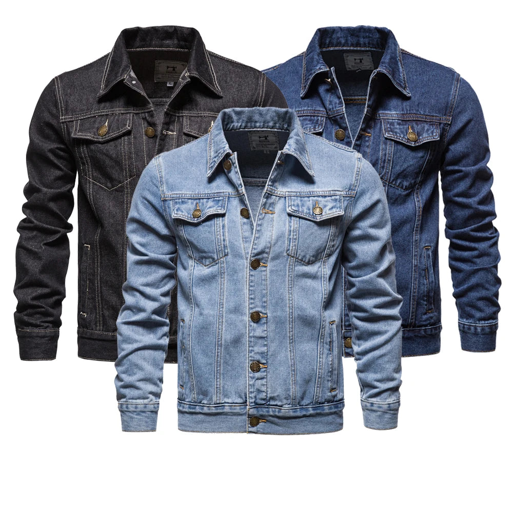 New Spring Autumn Cotton Jeans Jacket