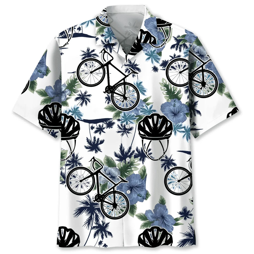 Kurzarmhemd für Herren mit Hawaii-Print
