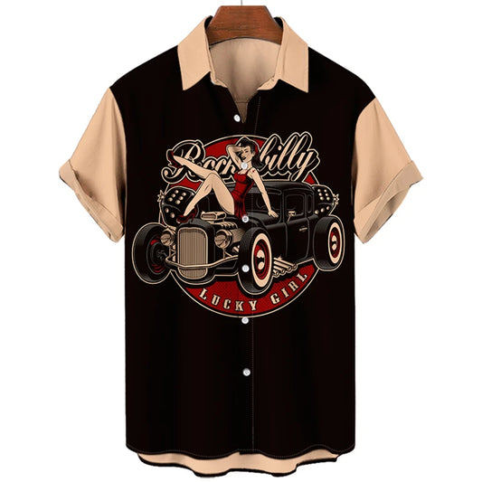 3D Printed ManCasual Fashion Short Sleeves Shirts
