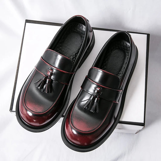 High-Quality men Leather Wedding shoes