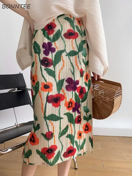 Vintage Sommerurlaub Rückenschlitz Mujer Röcke