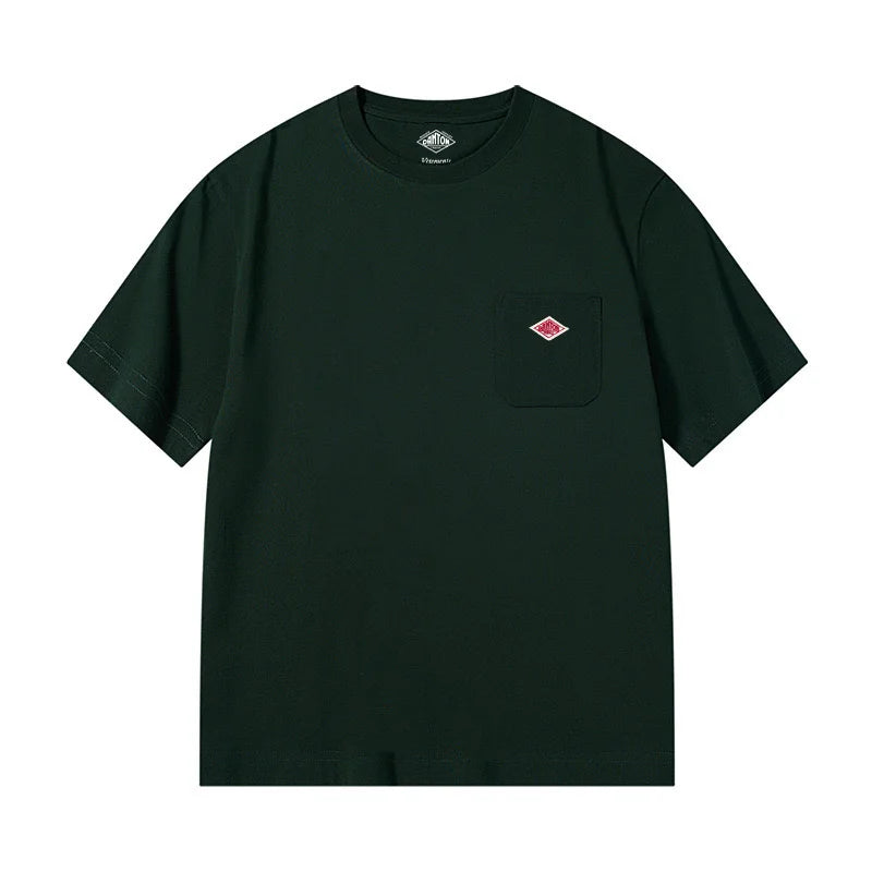 Men Pure Cotton Short Sleeve Loose T-shirt
