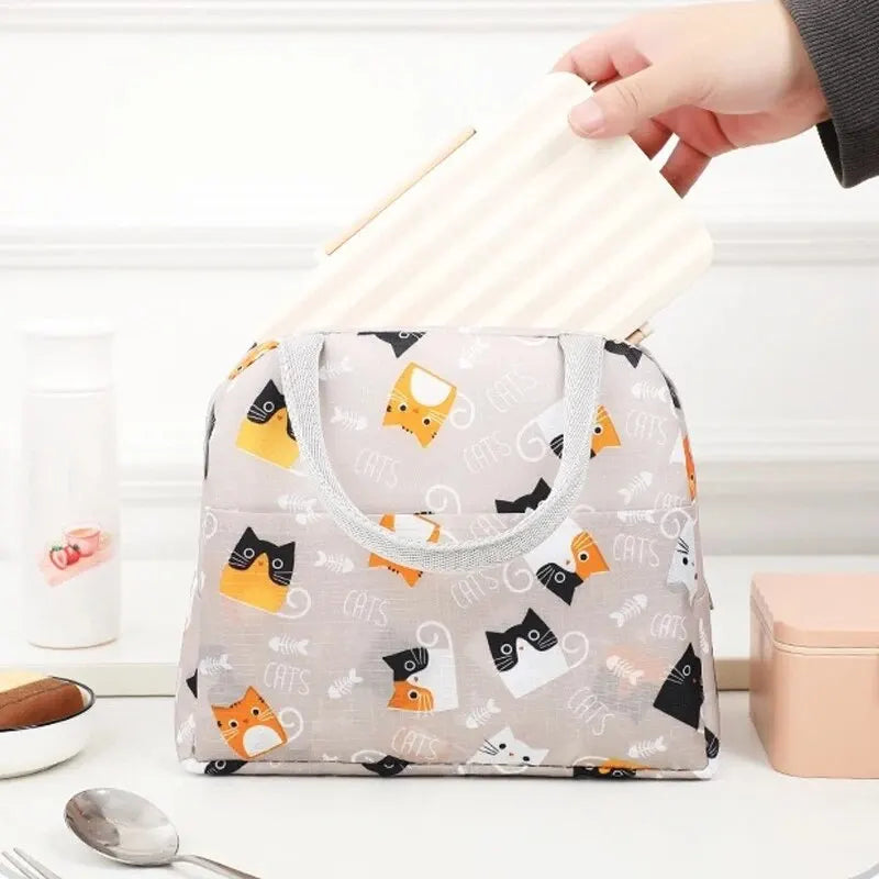 New Cartoon Cute Portable Tote Lunch Bag