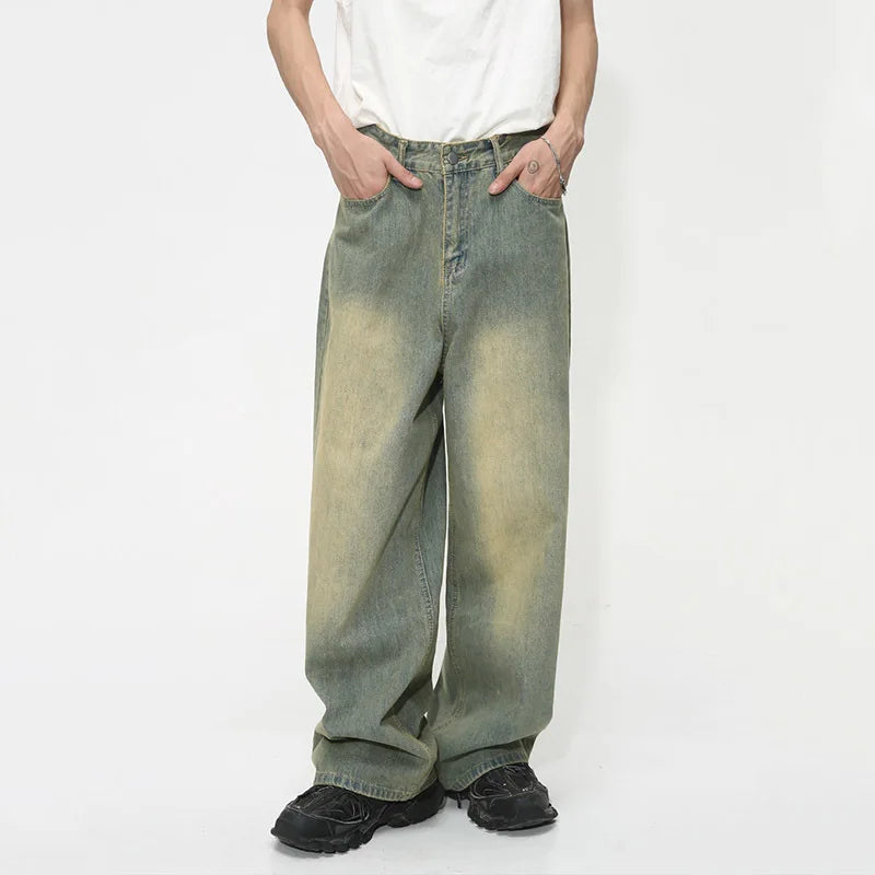 Autumn New Wearproof Straight Tube Denim Pants