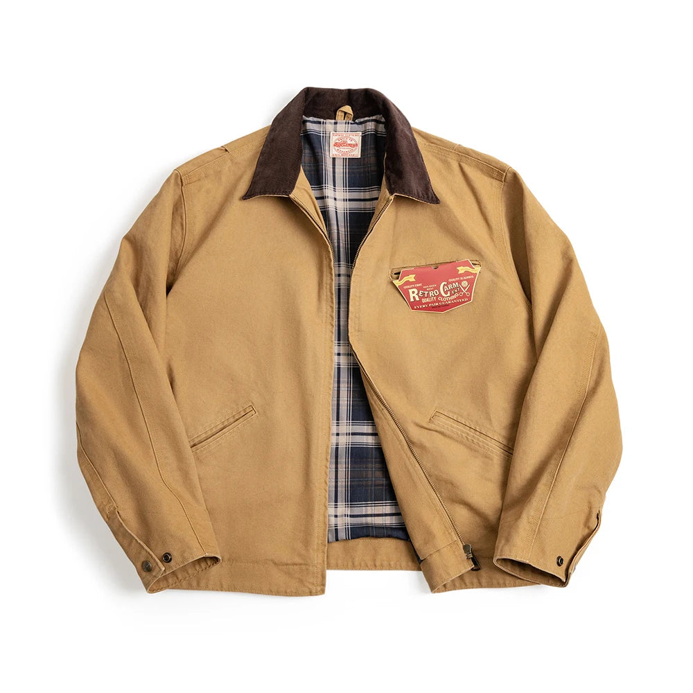 Neue Maden Retro Canvas Detroit Jagdjacke