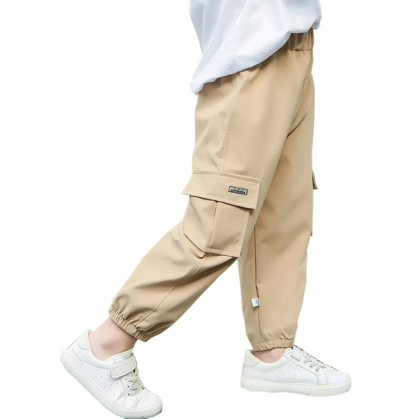 Autumn Kids Solid Color Casual Trousers