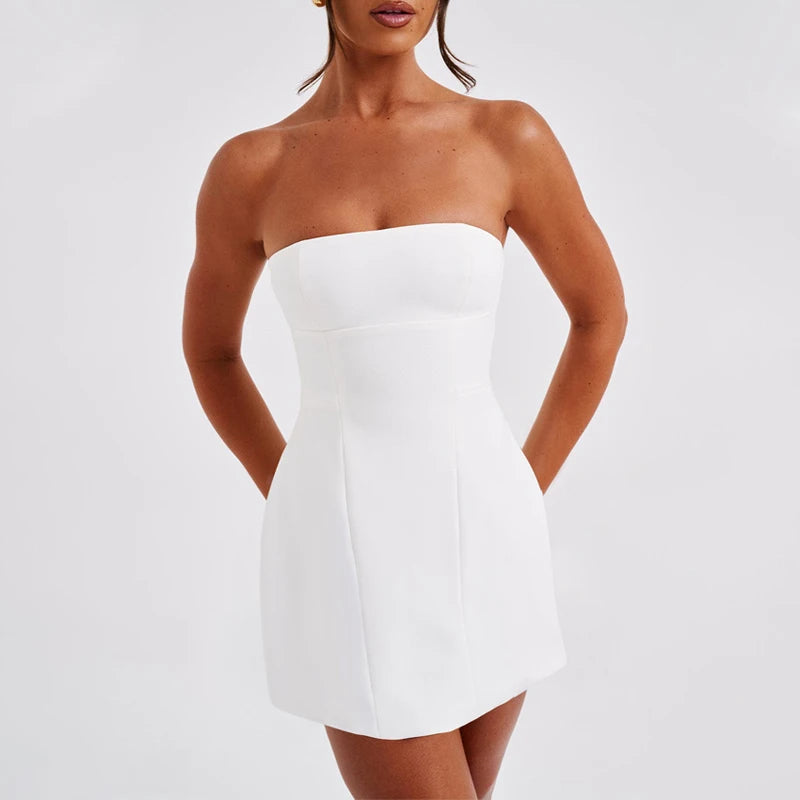 Strapless Backless Sexy Bodycon Mini Prom Dress