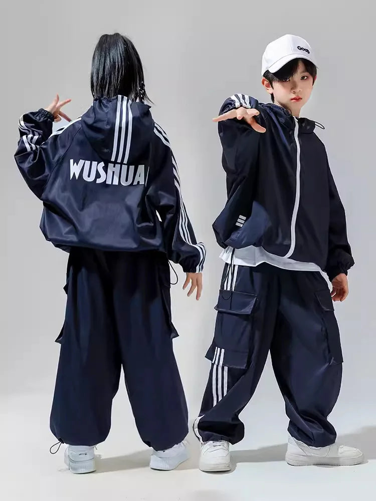 New Hip Hop Bomber Jacket Cargo Sport Pants