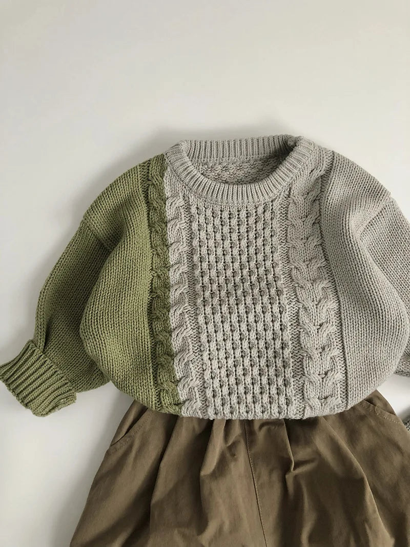 Autumn New Children Long Sleeve Knit Sweater