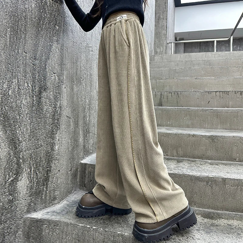 Warm Comfortable Side Stripe trousers