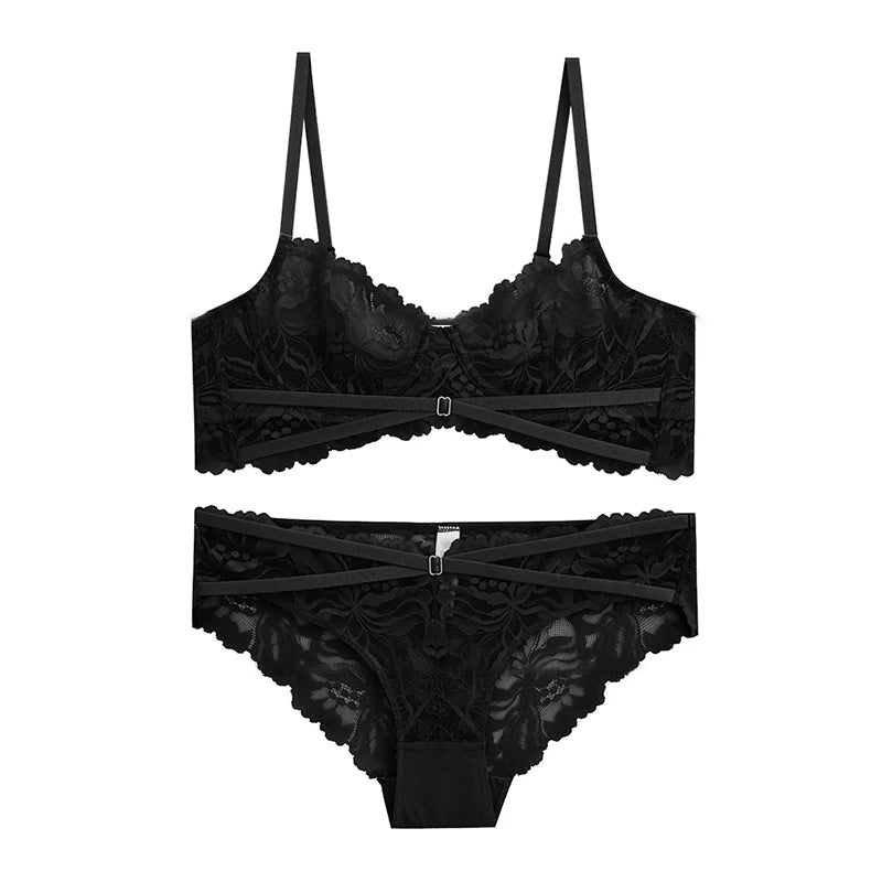 New Lingerie Push Up Brassiere Embroidery Lace Underwear Set