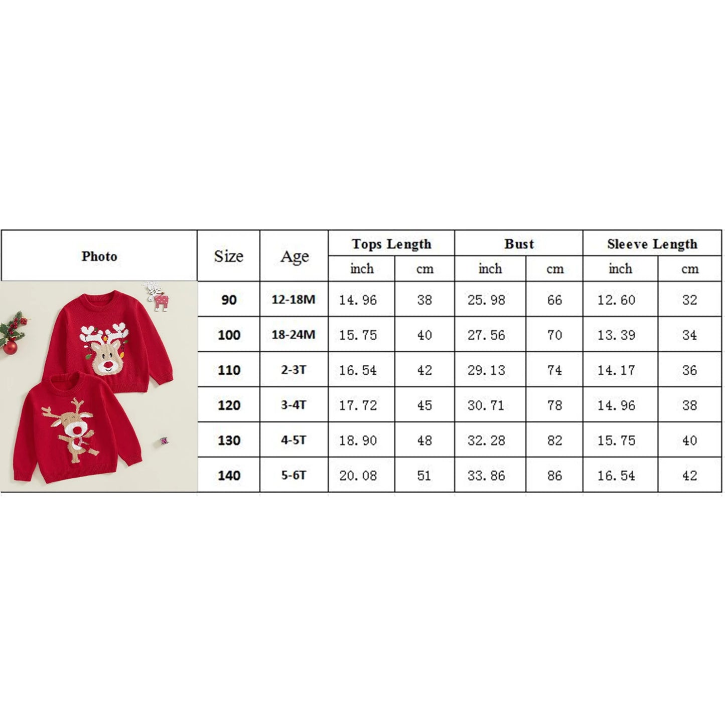 Weihnachtsgestrickte Baby-Mädchenpullover