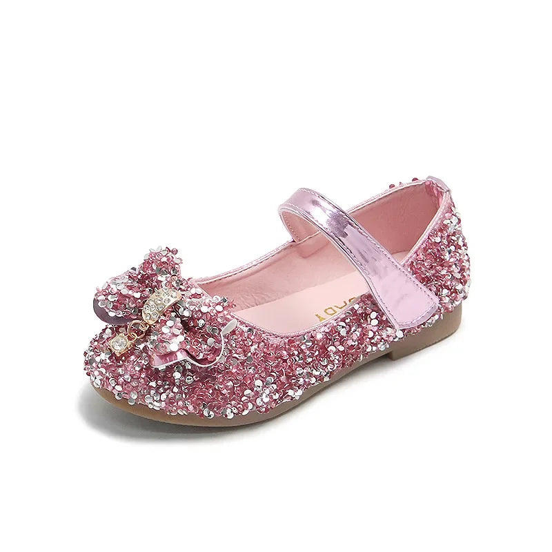 New Kids Glitter Leather Shoes