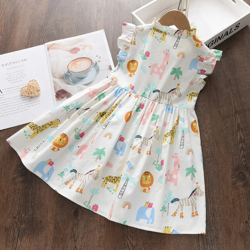 Summer Floral Toddler Kid Party Clothes