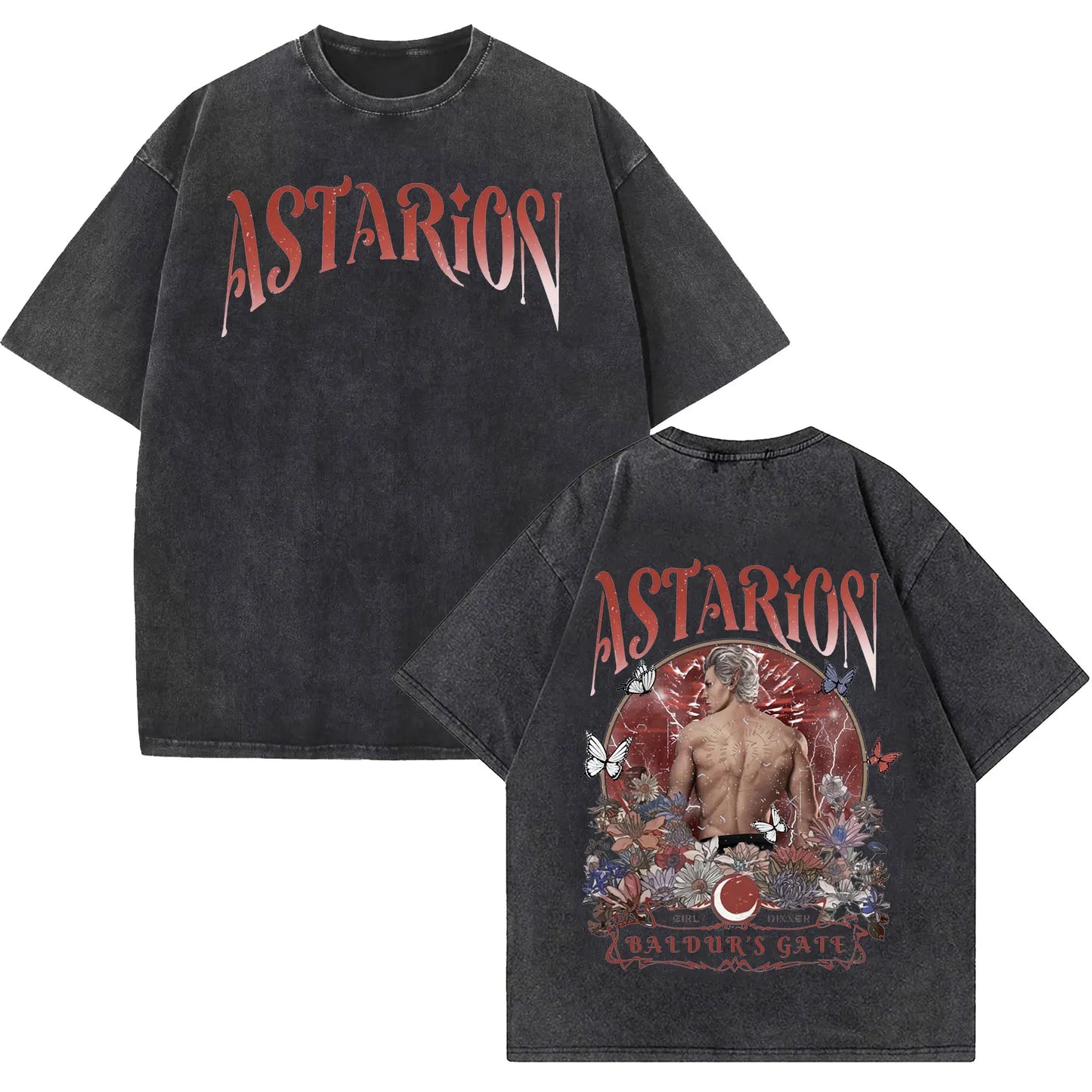 Limitierte Astarion Baldur's Gate 3 Vintage Washed T-Shirts