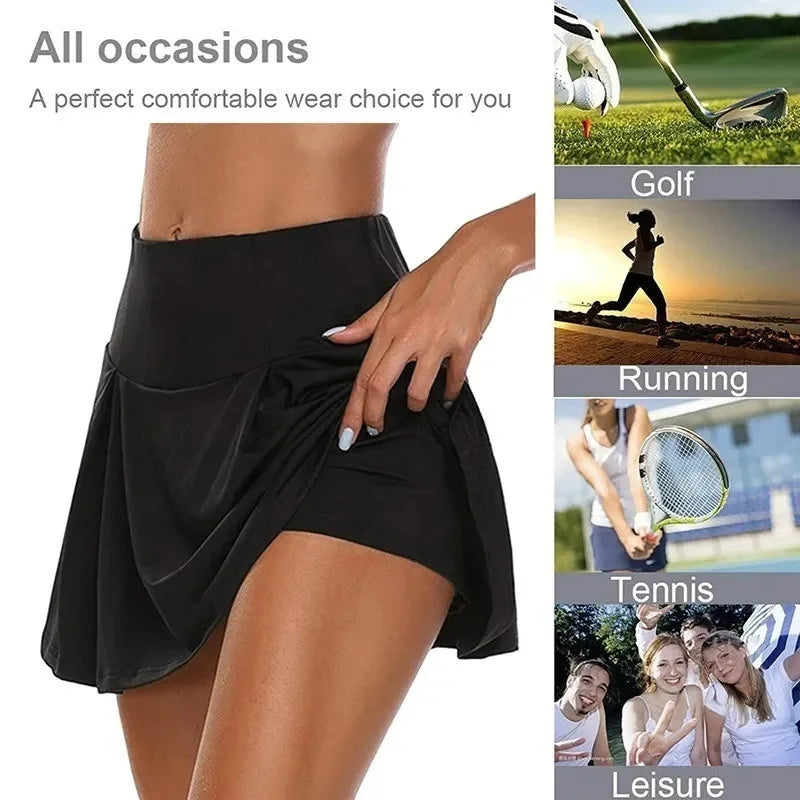 Women Skrits Above Knee Double-Layer Queen Printed Shorts