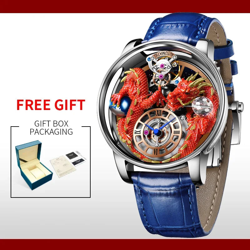 3D Gold Dragon Astronomia Quartz Watch