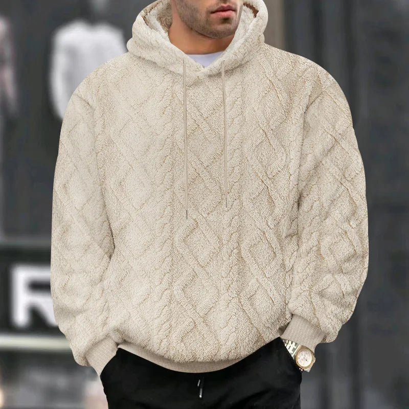 Herren High Street Jacquard doppelseitige Samt Kapuze