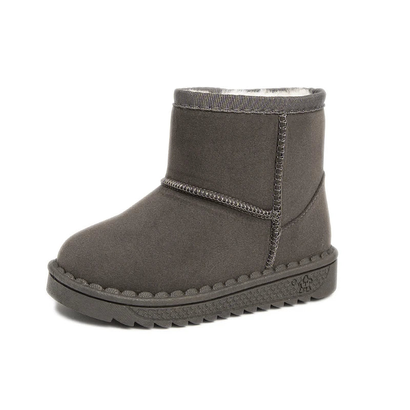 New Leisure Thick Fur Platform Winter Kids Short Boot