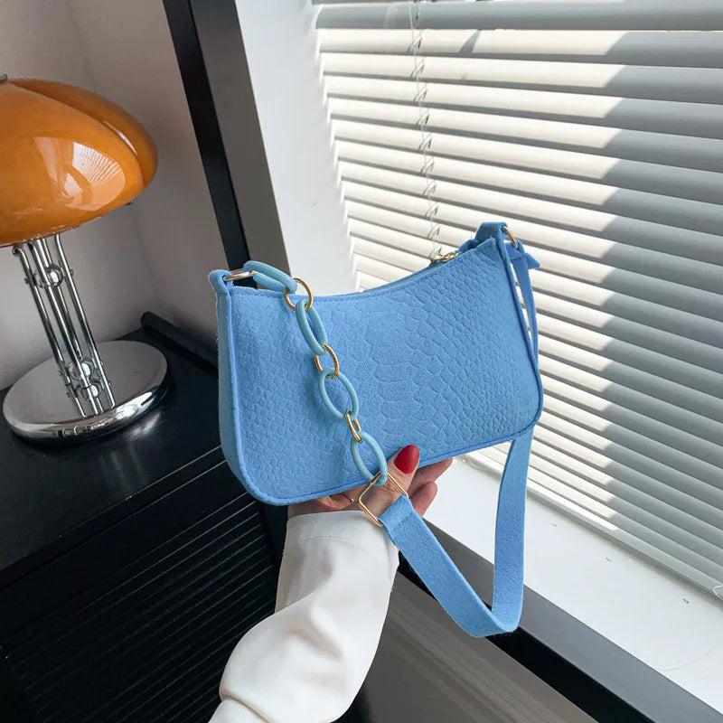 Schlichte Schulter- und Crossbody Tasche Retro