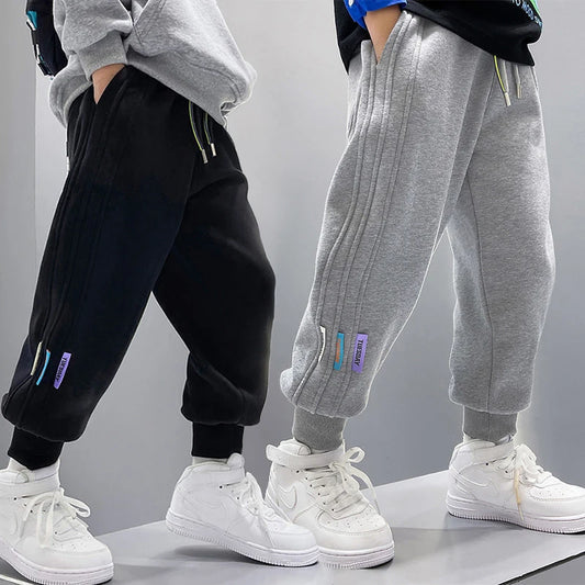 Autumn Casual Boys Loose Striped Pattern Long Style Trousers