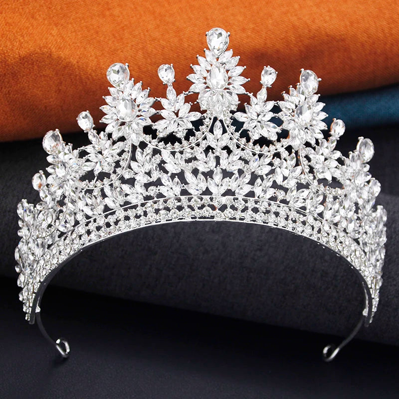 New Crown Royal Queen Tiaras and Crowns Wedding Hair Jewelry