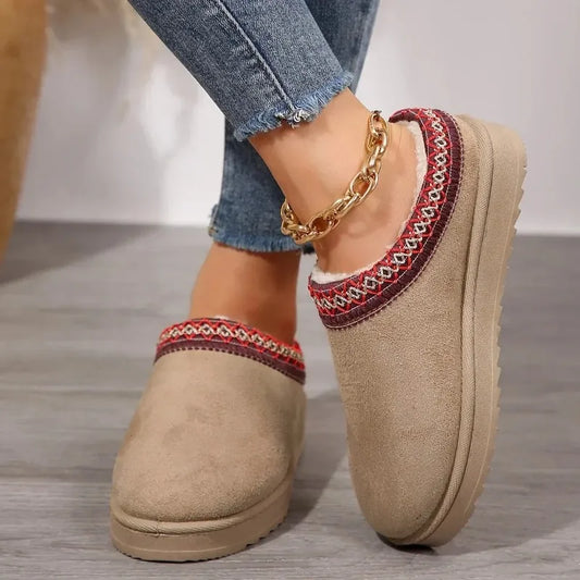 New Cashmere Warm Thick Sole Heelless