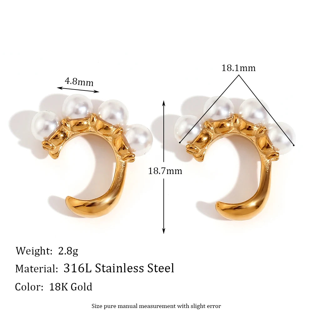 New Stainless Steel Gold Color Ear Clip