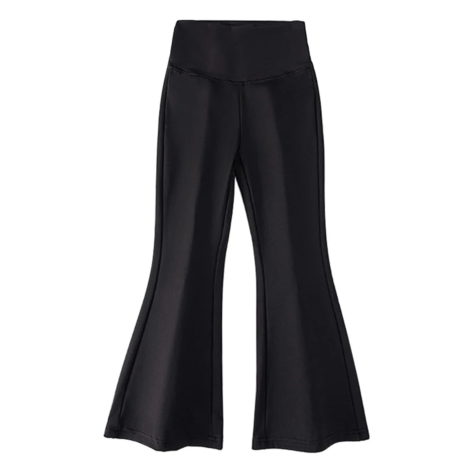 Girls High Waist Flared Pants