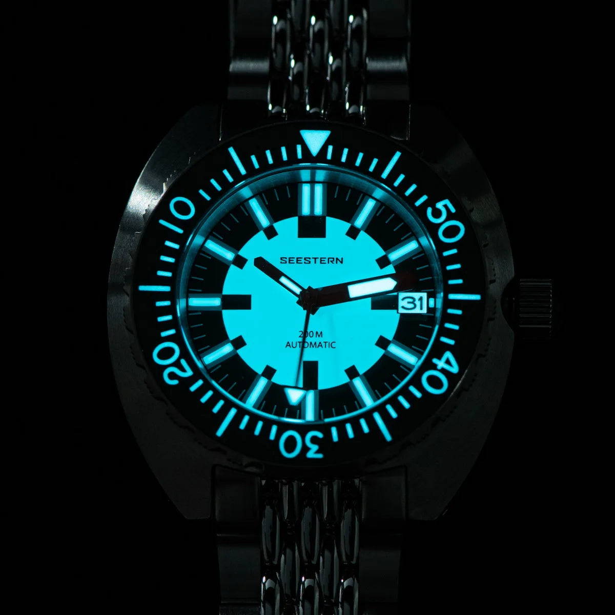 Automatic Men Date 200m Turn Bracelet Wristwatches