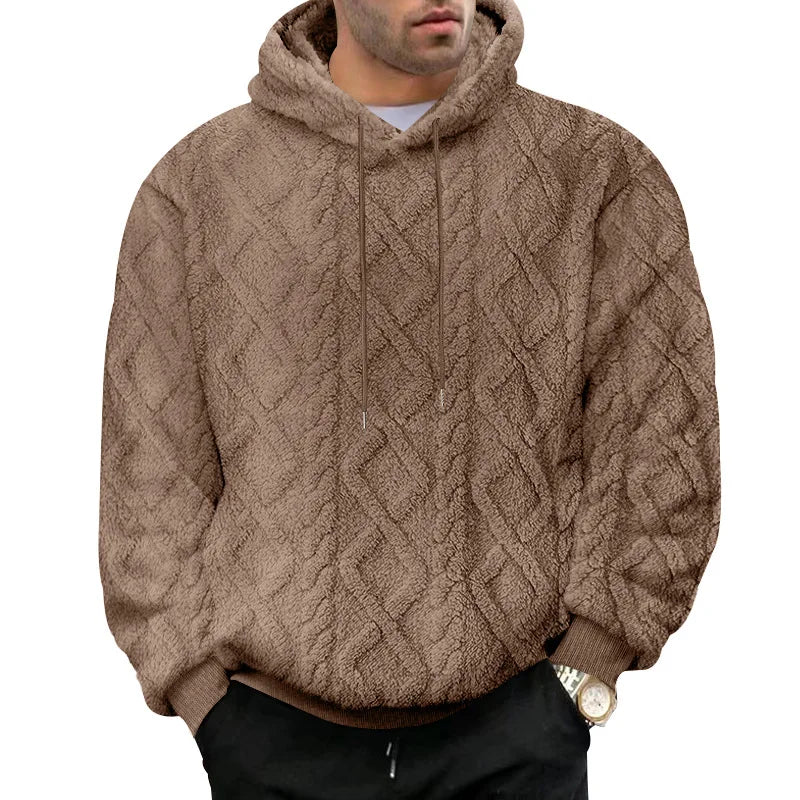 Herren High Street Jacquard doppelseitige Samt Kapuze