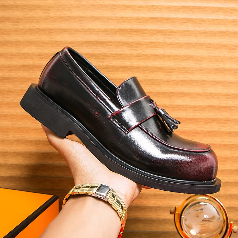 High-Quality men Leather Wedding shoes