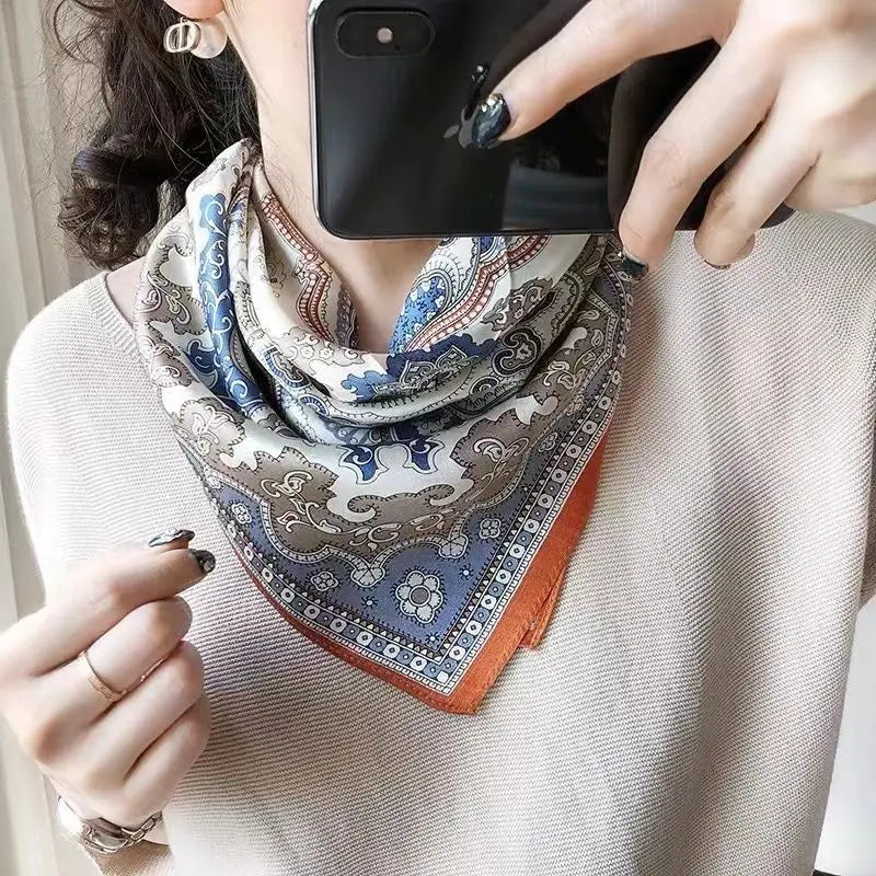 2025 Luxury Silk Shawl Square Scarf