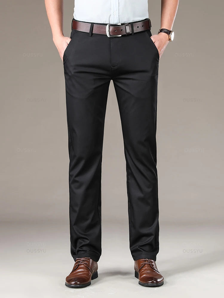 High Quality Luxury Straight Business Suit Pants