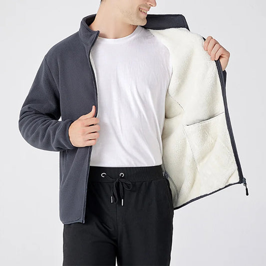 Dicke, warme Fleece-Kapuzenpullover für Herren im Winter
