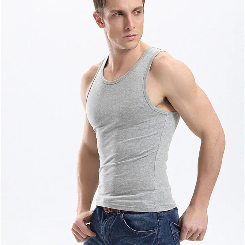 Weste Baumwolle Schlank Unterwäsche Elastische Casual Unterhemden Männlichen Tank Tops